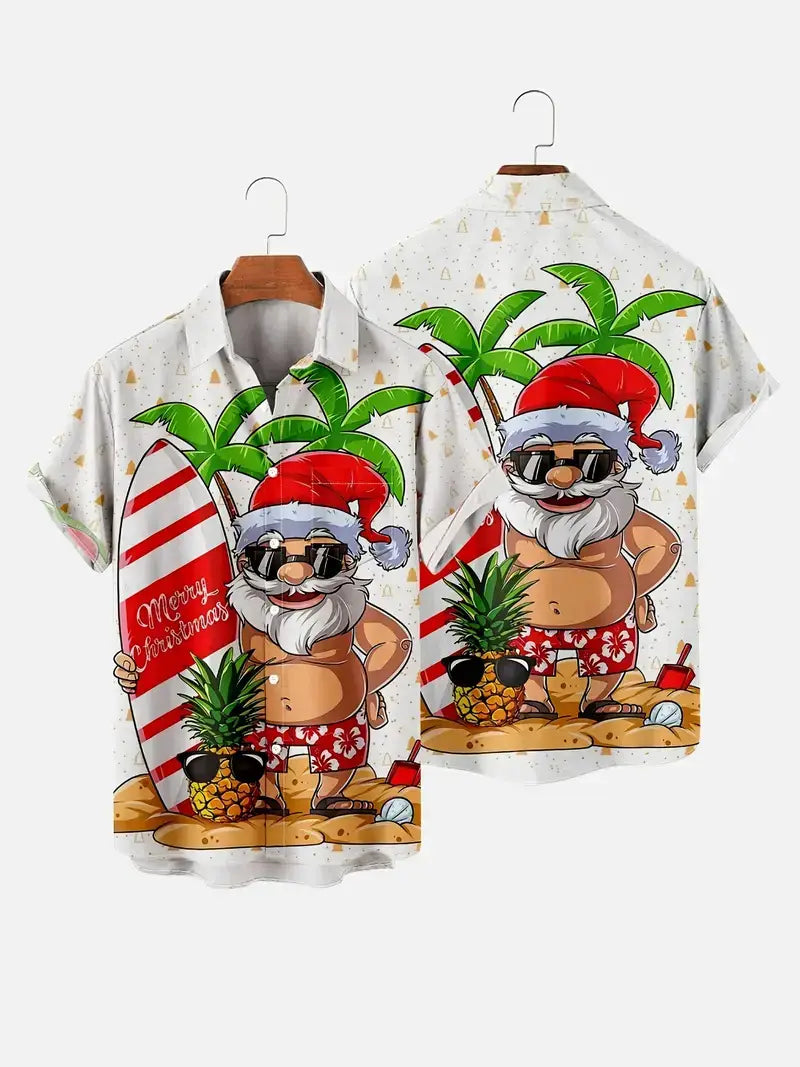 European And American Christmas Plus Size Men’s 3D Shirt