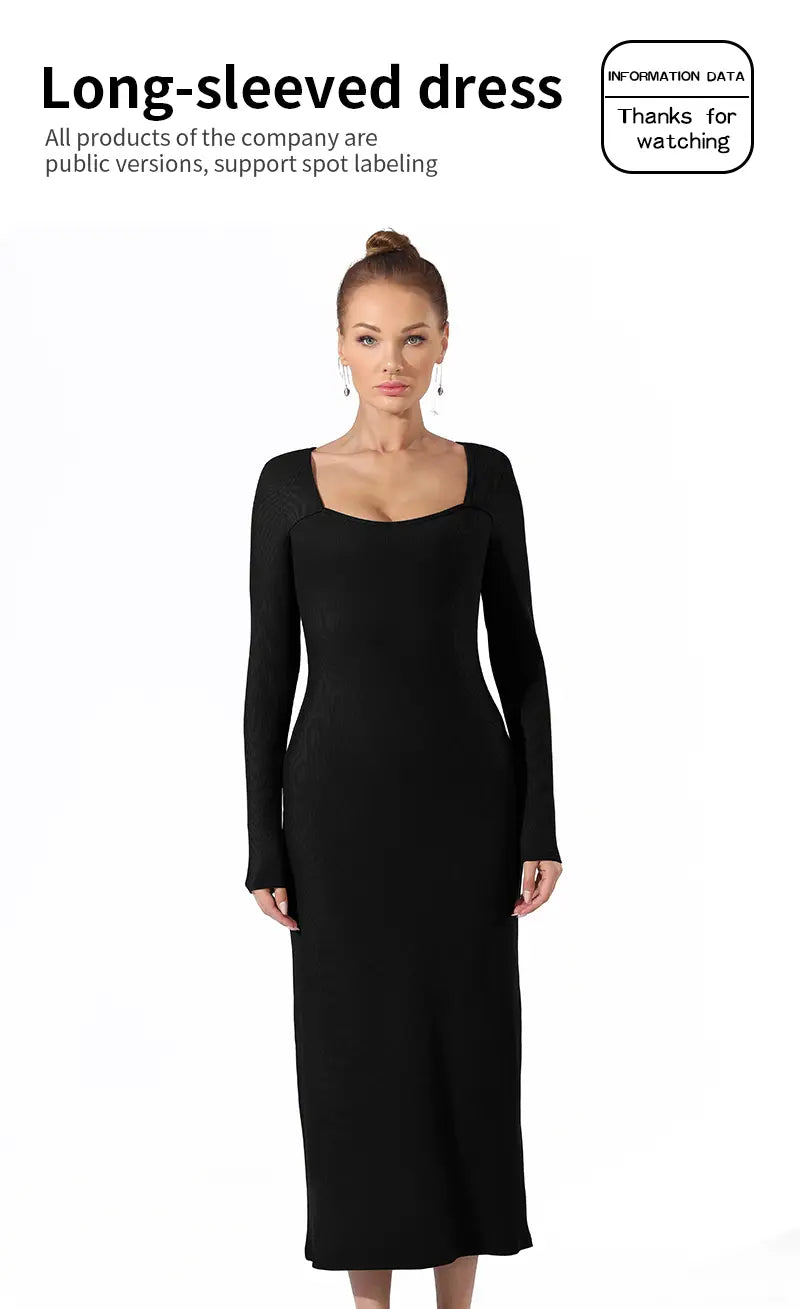 Women’s Fashion Simple Solid Color Dress
