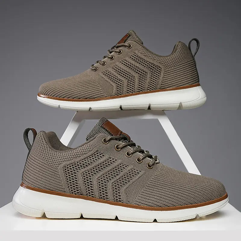 Fashion Lace-up Mesh Sneakers Casual Flying Woven Walking Sports Shoes For Men