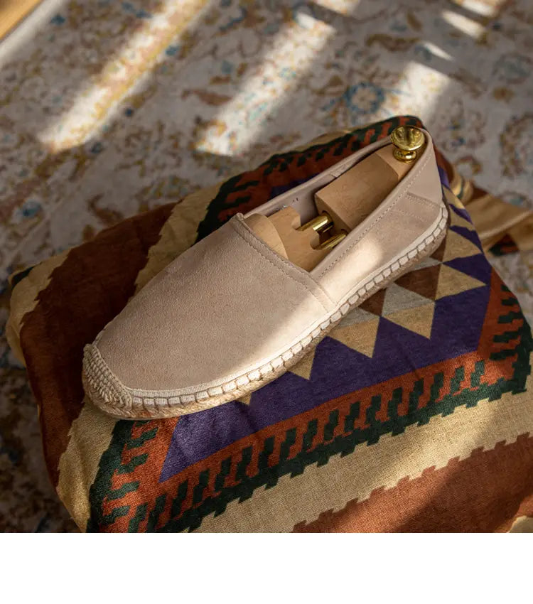 Sheepskin Fisherman Shoes Suede Casual Slip