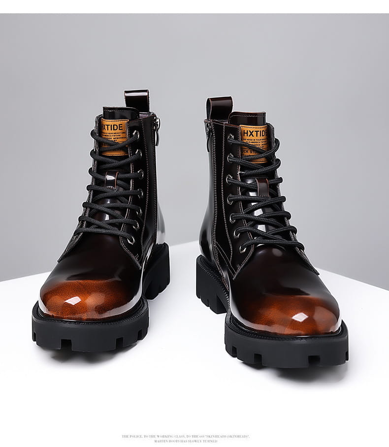 Men’s High-top Soft Leather Mid-top Workwear Boots All-match Breathable Boots