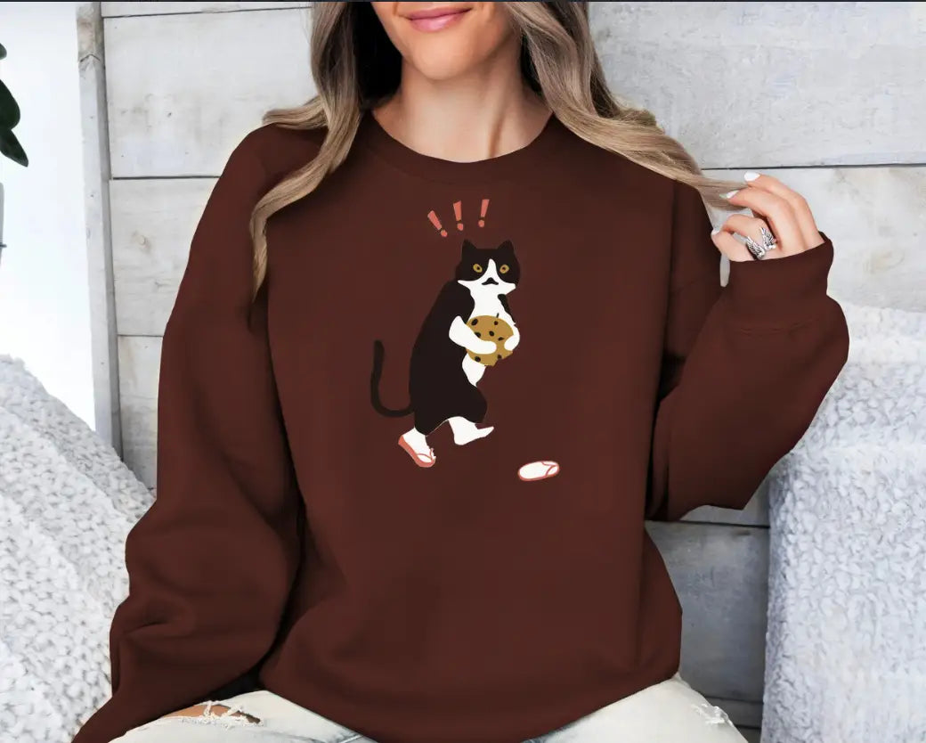 Women’s Fashionable Solid Color Printed Long Sleeved Sweatshirt