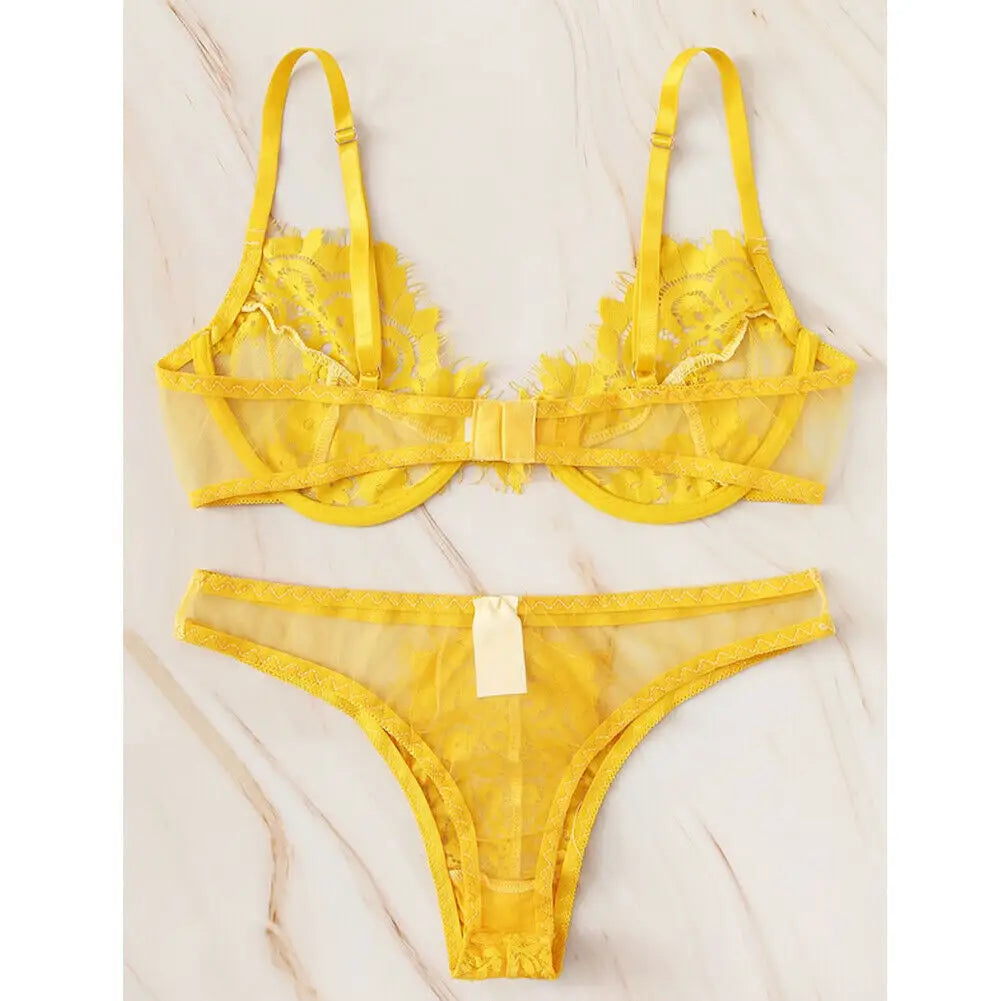 Lace comfortable underwear ladies bra set