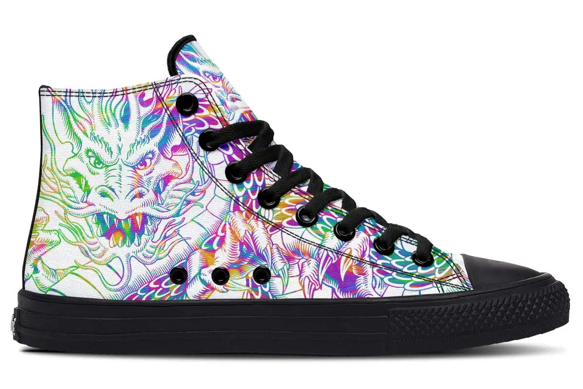 Printed Couple High-top Canvas Shoes