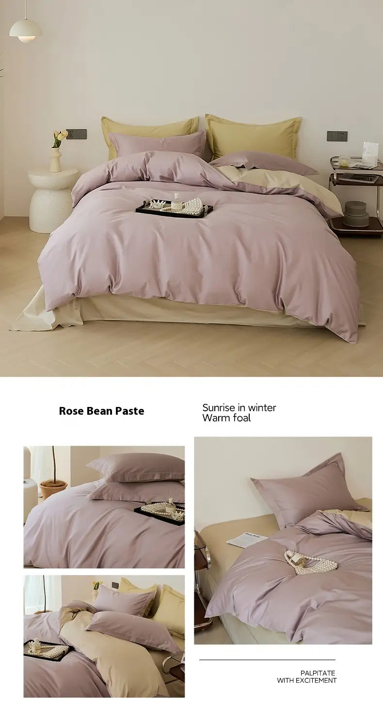 Woolen Cotton Four-piece Bed Sheet Set