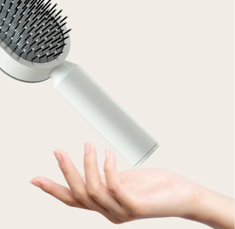Self Cleaning Hair Brush For Women One-key Cleaning Hair Loss Airbag Massage Scalp Comb Anti-Static Hairbrush