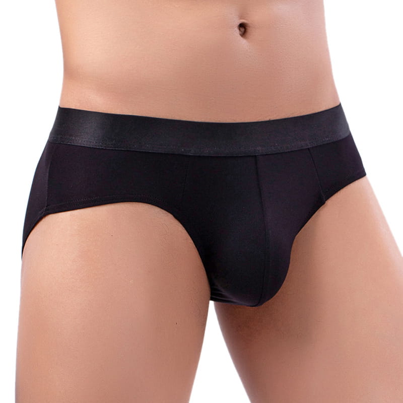 Iced Silk Ribbed Briefs For Men