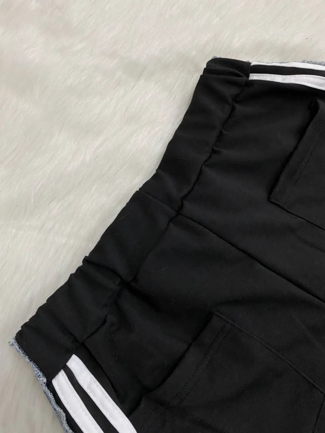 Women’s Fashion Denim Stitching Elastic Waist Trousers