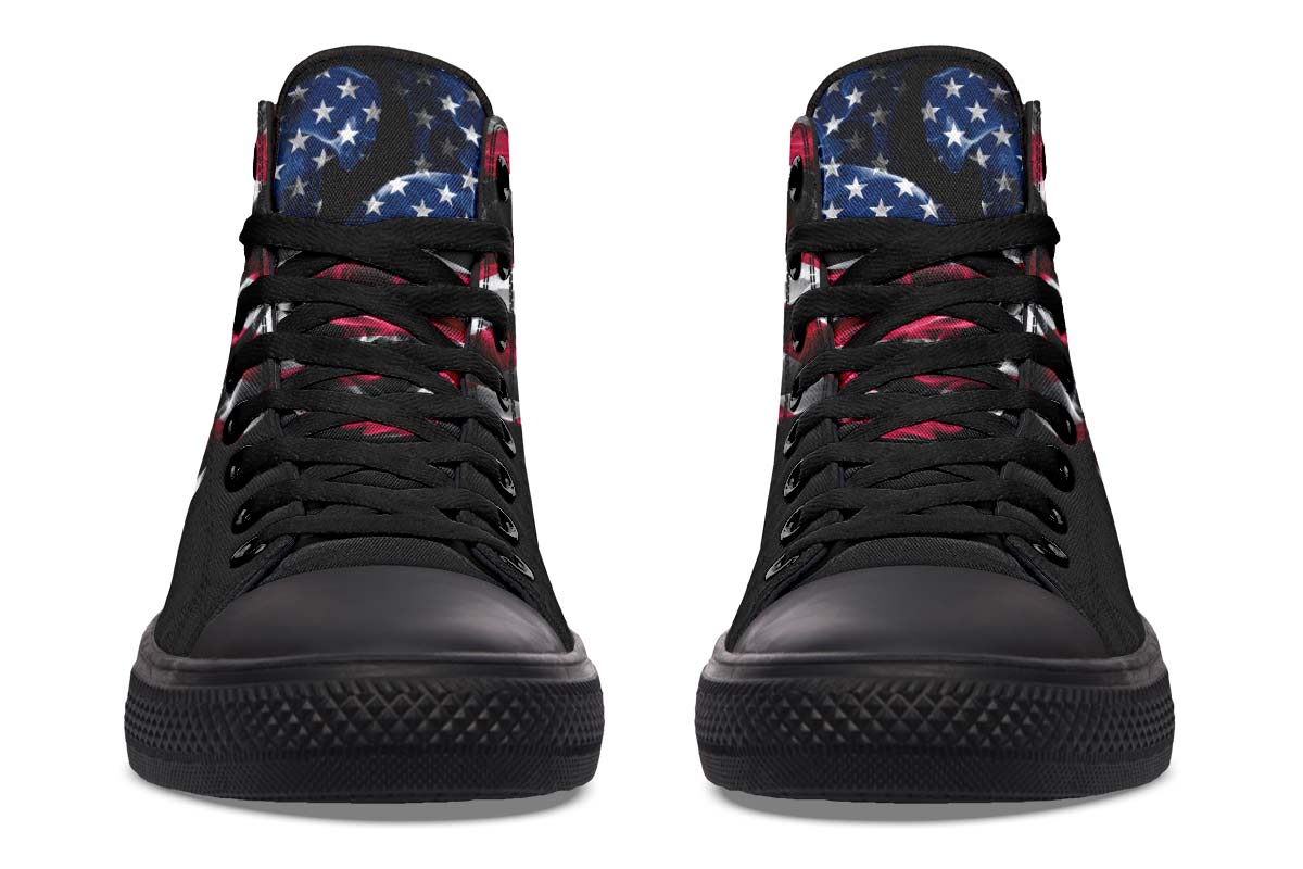 Printed Couple High Top Canvas Shoes