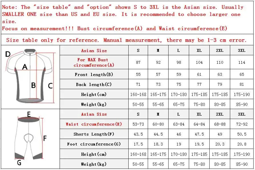 Men’s Short Sleeve Cycling Jersey Cycling Jersey Suit