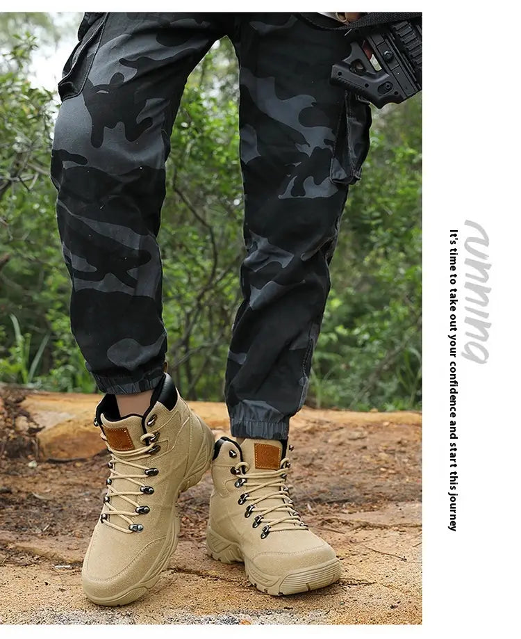 Men’s Middle High Top Autumn And Winter Mountaineering Plus Size Hiking Boots