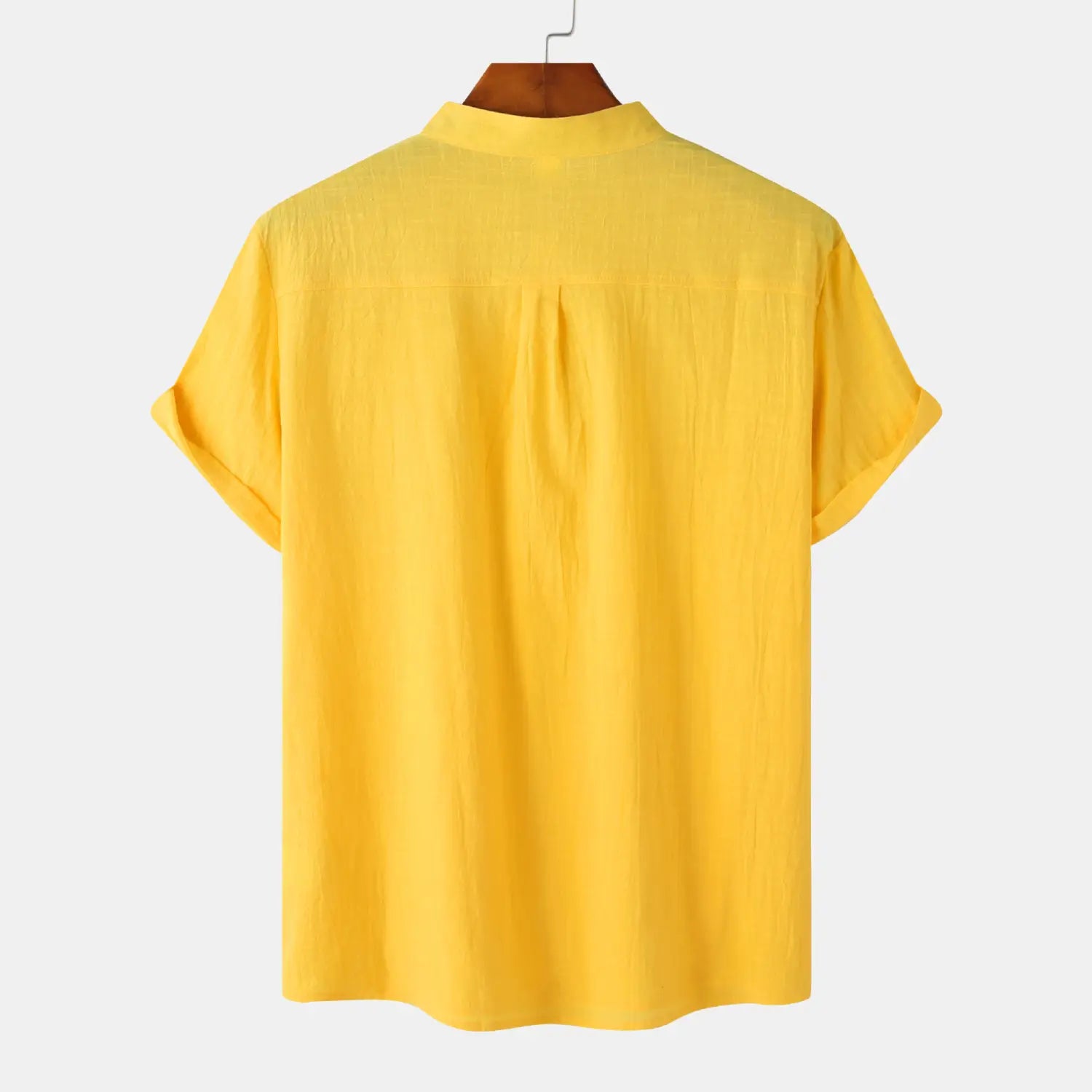 Casual Solid Color Shirt Short Sleeve Shirt Beach T-Shirt Tops Summer Mens Clothing