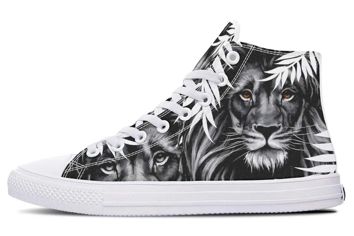 Printed Couple High-top Canvas Shoes