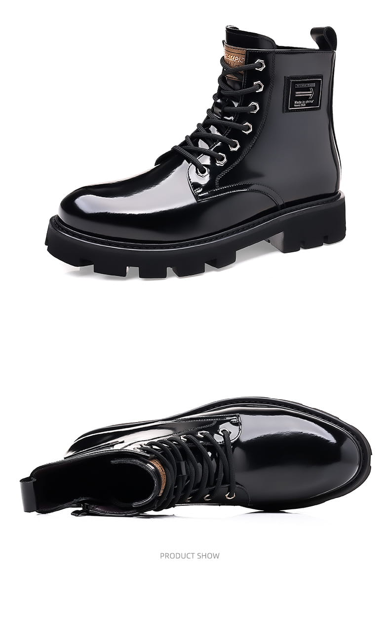 Men’s High-top Soft Leather Mid-top Workwear Boots All-match Breathable Boots