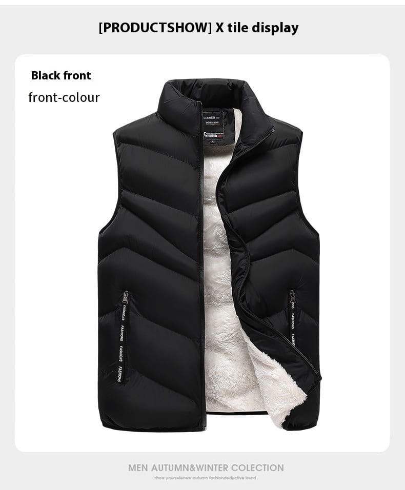 Men’s Autumn And Winter Warm Outdoor Lamb Wool Vest