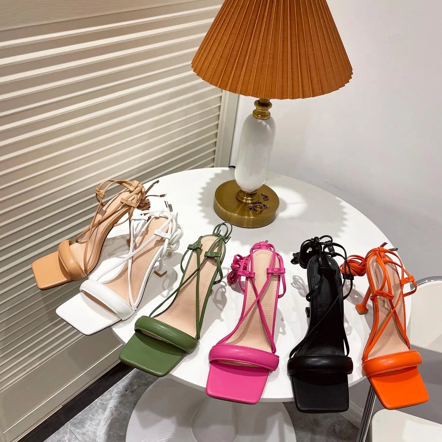 Stiletto Cutout Ankle Strap Stiletto Heels