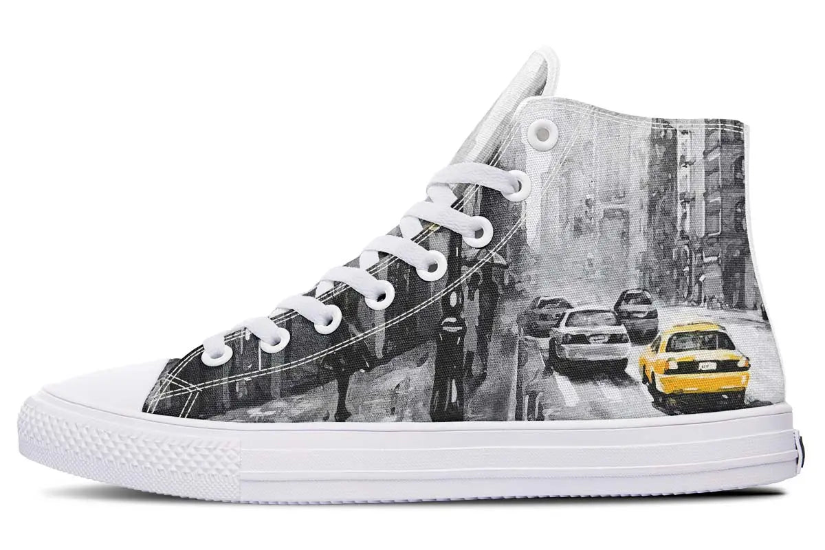 Printed Couple High-top Canvas Shoes