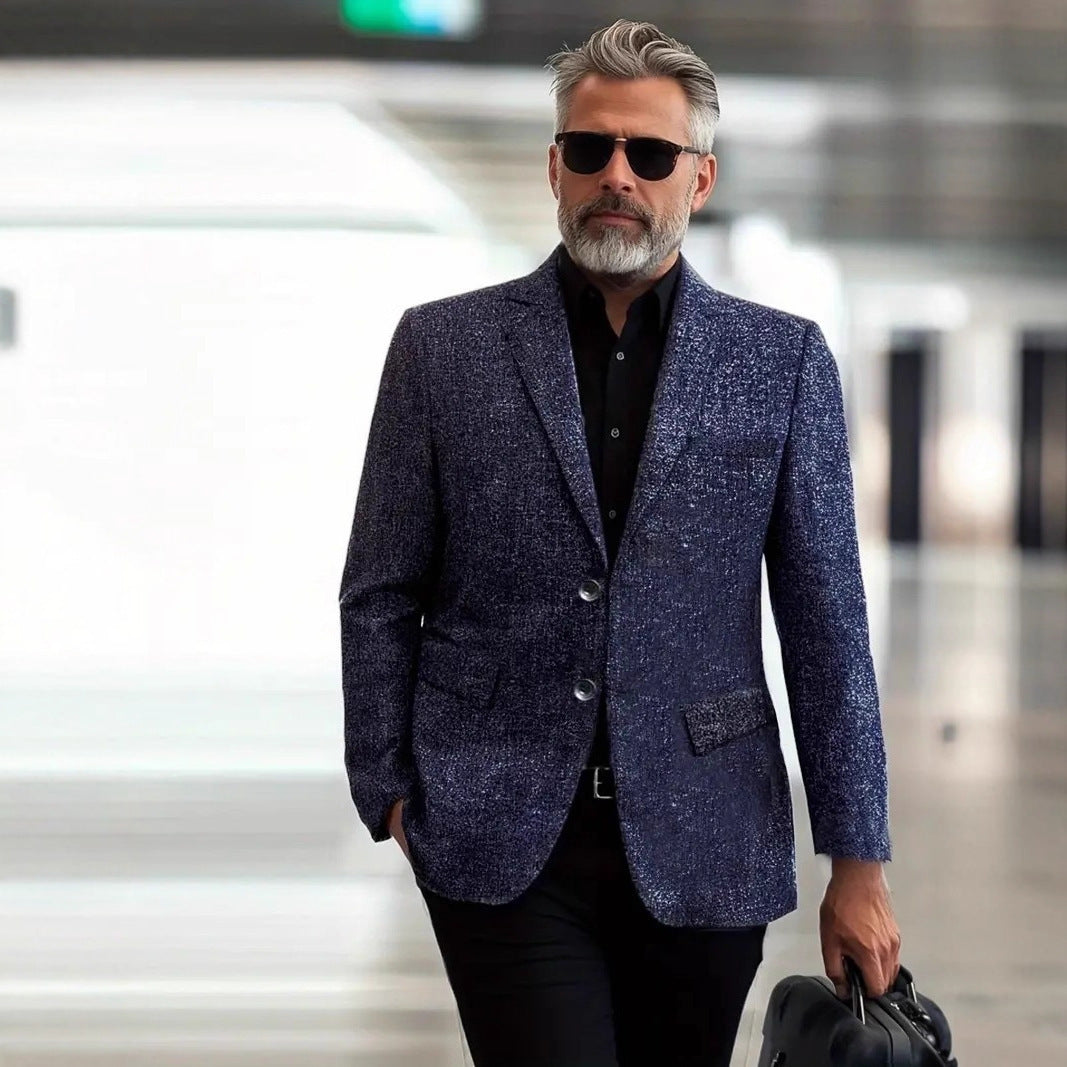 Leisure Suits For Men Coat Single-breasted Jacket