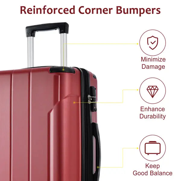 Hard Lightweight And Durable ABS Suitcase With Dual Wheels,