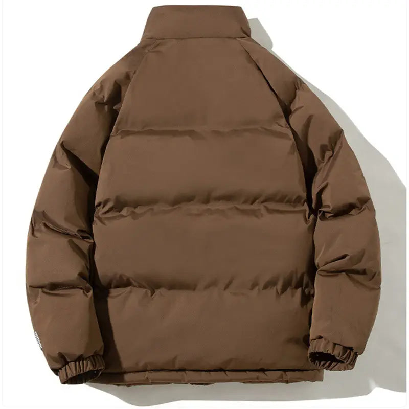 Couples Stand-up Collar Coat With Pockets Fashion Winter Warm Plush Thickened Jacket For Women Men Loose Outwear Top