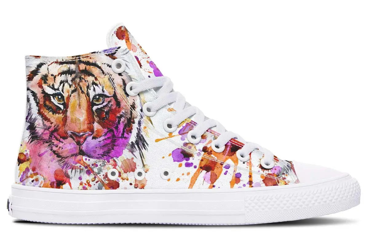 Printed Couple High-top Canvas Shoes