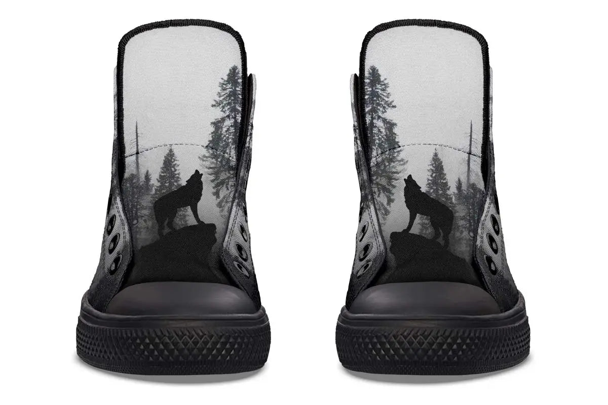 Printed Couple High-top Canvas Shoes