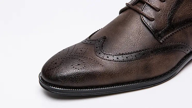 Business dress shoes with pointed toes