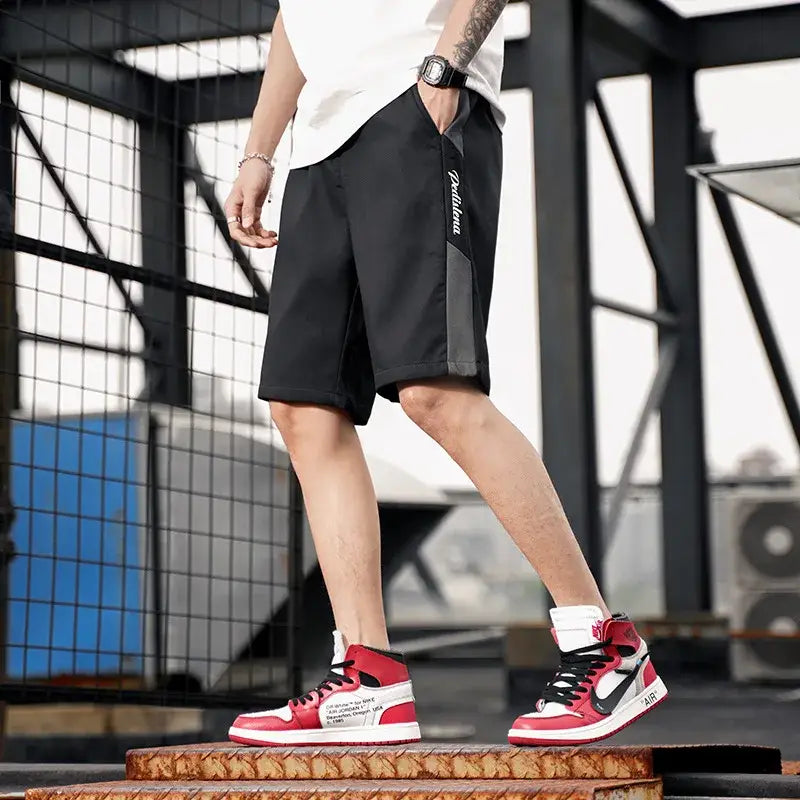 Casual Overalls Shorts Men’s Sports Loose Plus Size