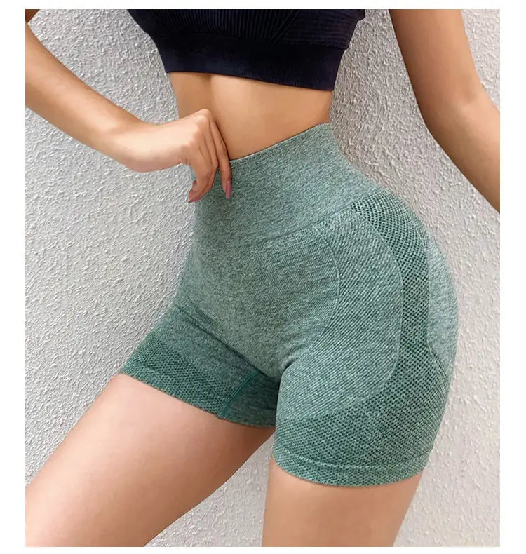 Fitness Yoga Shorts Pants Butt Lifting Seamless Leggings Women Gym