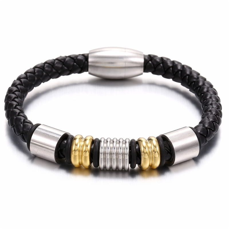 Selling Stainless Steel Men’s Leather Bracelets Simple And Versatile Punk Bracelets Men’s Jewelry And Bracelets