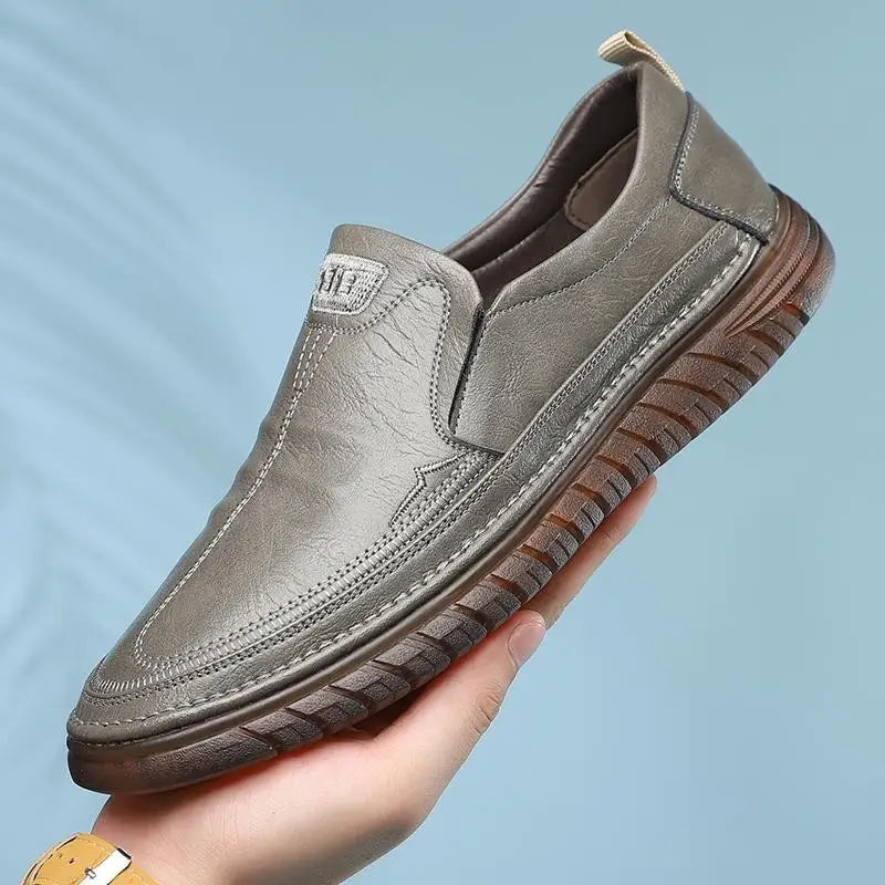 Men’s Leather Shoes Soft Bottom Beef Tendon Bottom