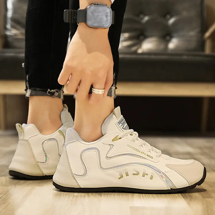 Fashion Colorblock Lace-up Sneakers For Men Breathable Low-top Dad Shoes Running Walking Sports Shoes