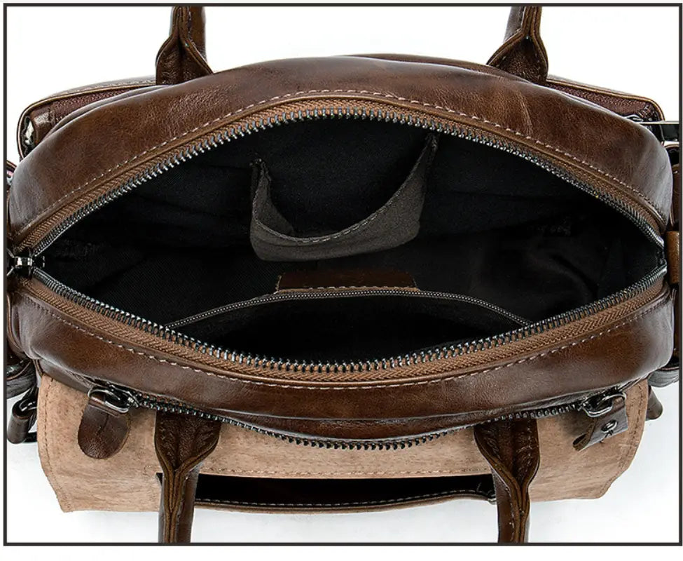 Multifunctional Retro Leather Backpack