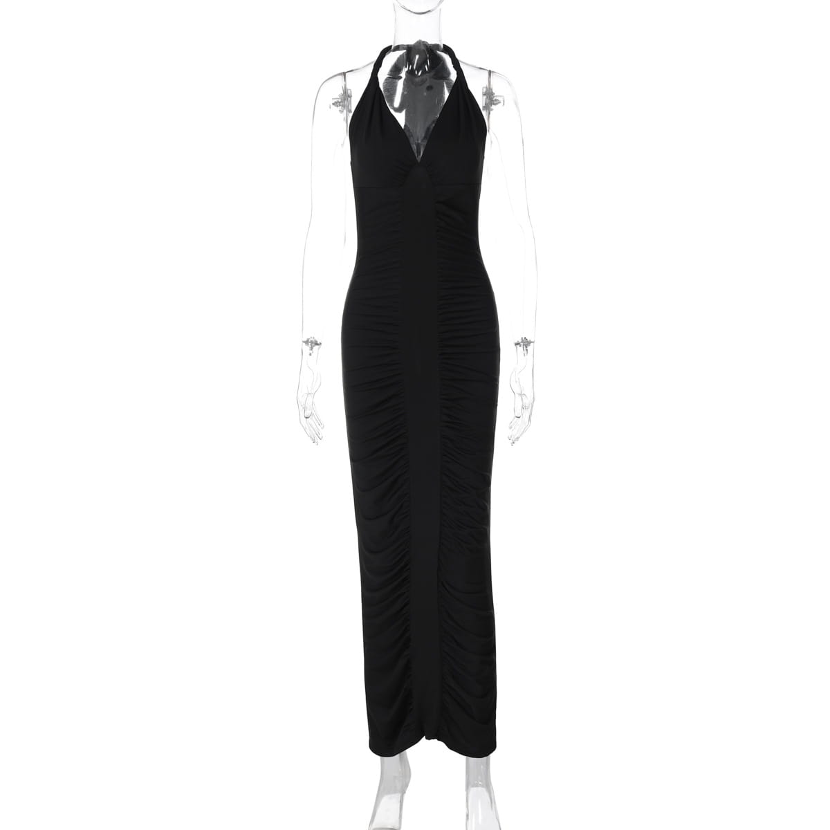 Women’s Fashion V-neck Backless Lace-up Dress