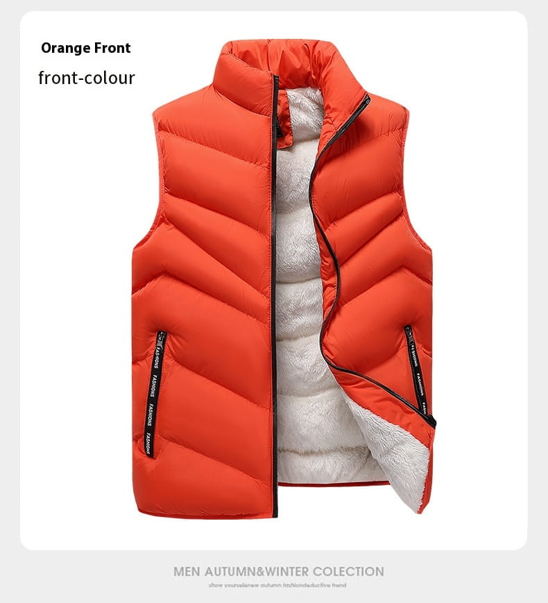 Men’s Autumn And Winter Warm Outdoor Lamb Wool Vest