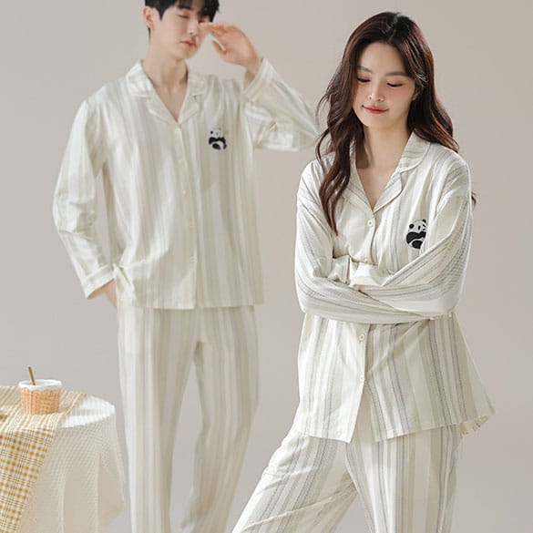 women’s spring and autumn men’s home suit set
