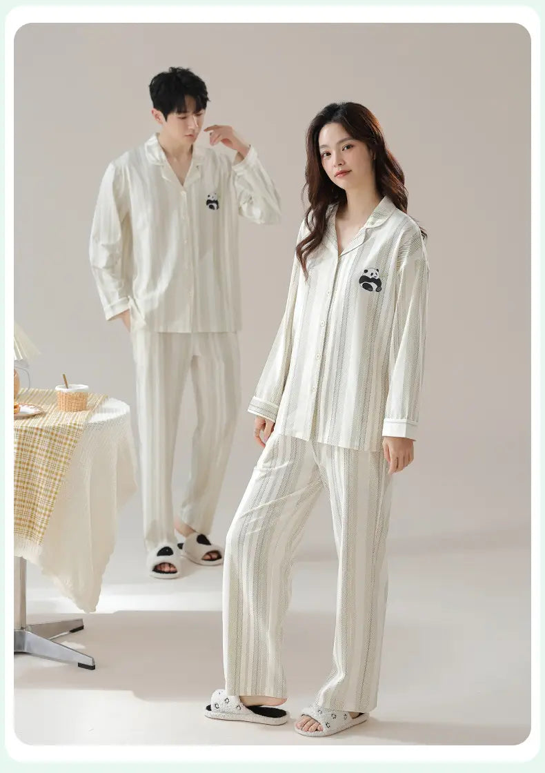 women’s spring and autumn men’s home suit set