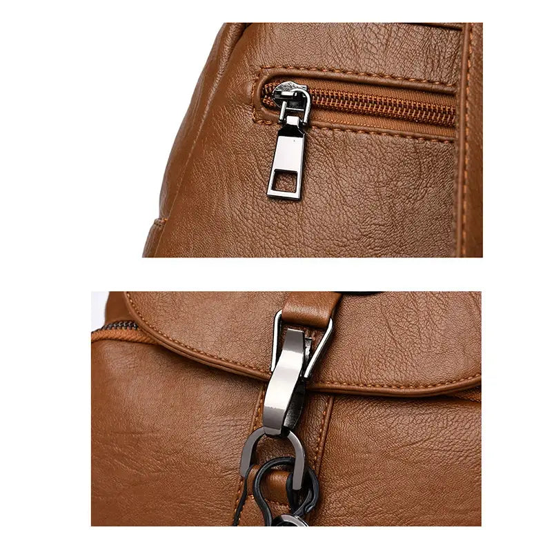 Pu Leather Vintage Ladies Backpack