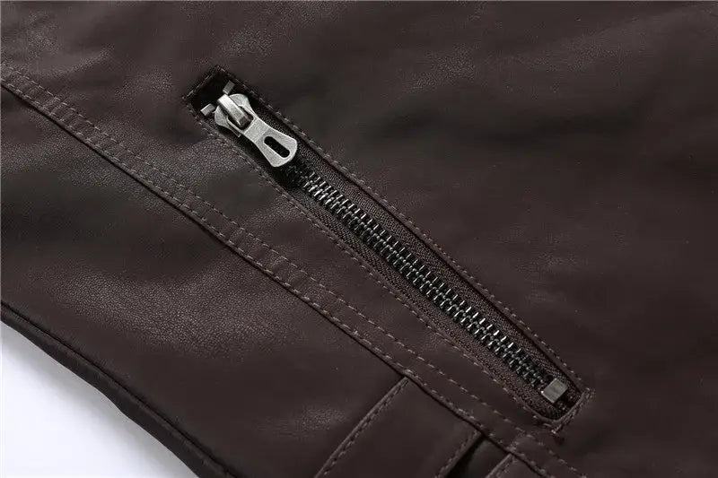 Men Fashion Pu Leather Jackets Coats