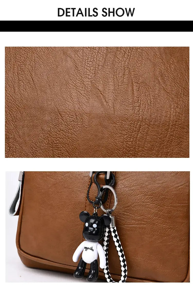 Pu Leather Vintage Ladies Backpack