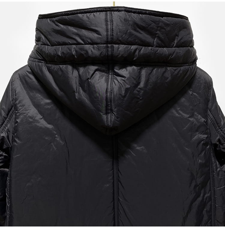 Long Lace Up Hoodie With Cotton Thick Trench Coat For Men And Women