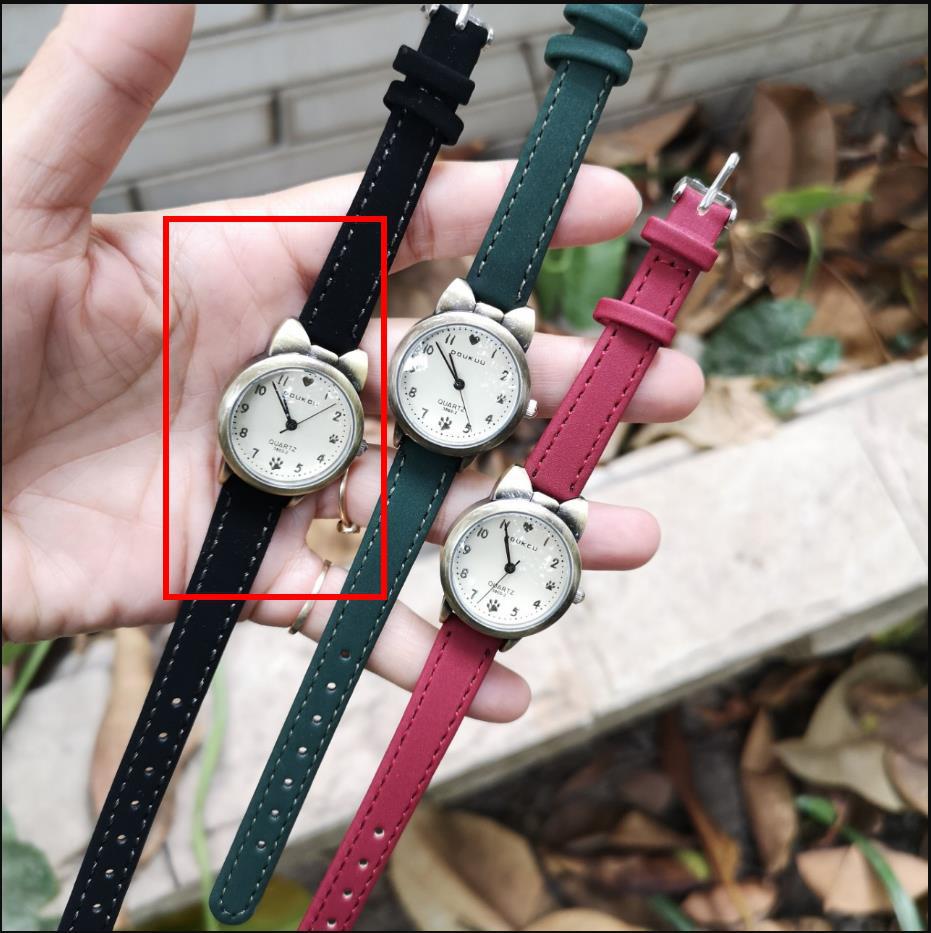 Bronze Kitty Trendy Fashion Numbers Student Watch