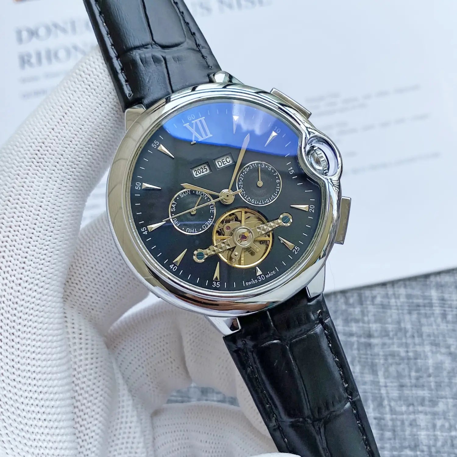 Men’s Business Big Flywheel Automatic Mechanical Watch