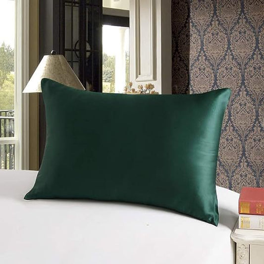 Home Fashion Solid Color Silk Pillowcase