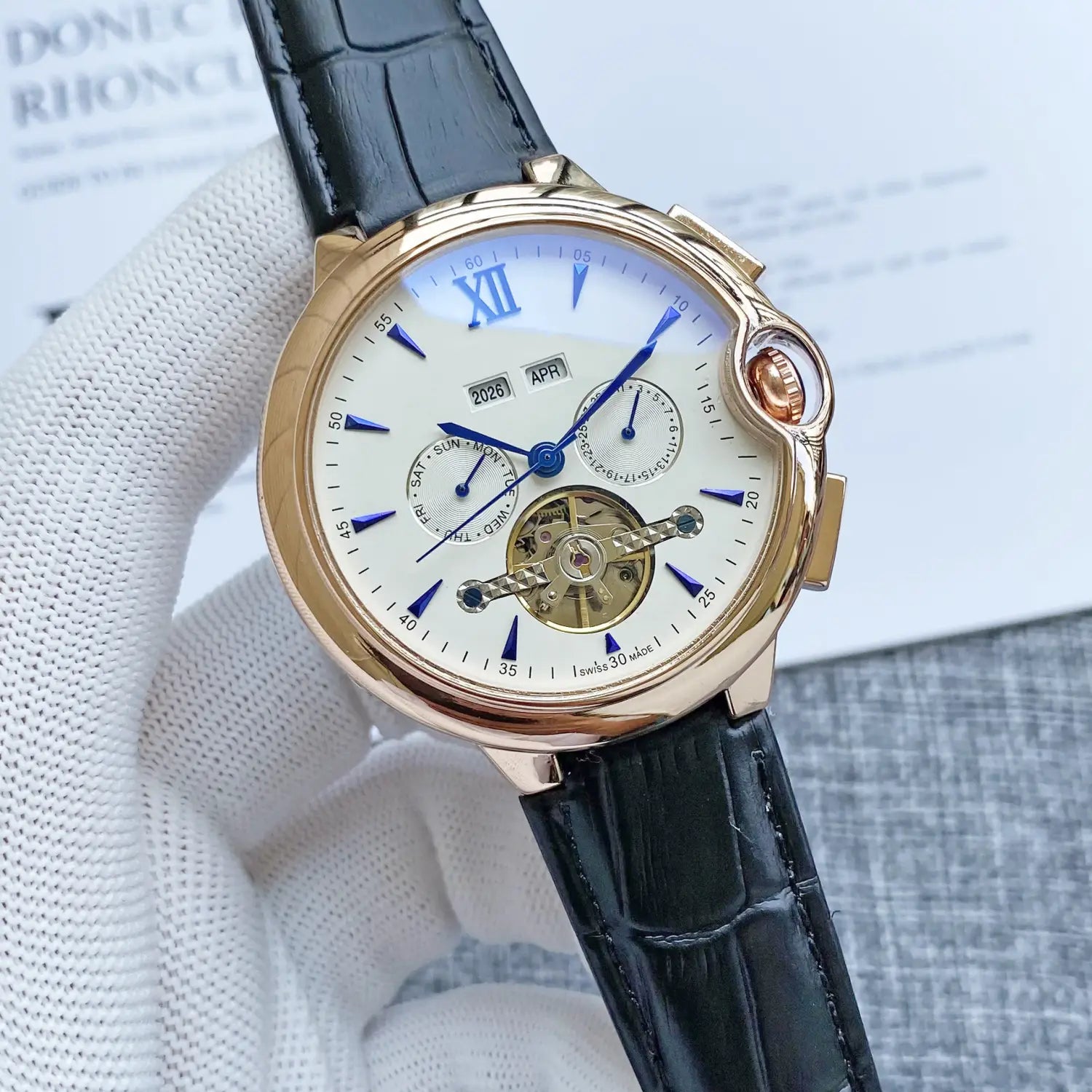 Men’s Business Big Flywheel Automatic Mechanical Watch