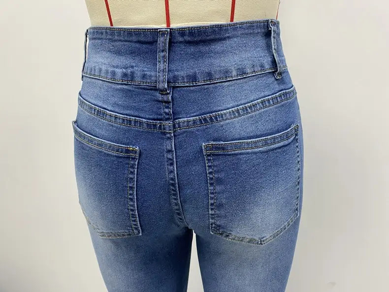 New Washed Street Skinny Retro Stretch Jeans Women’s Clothing