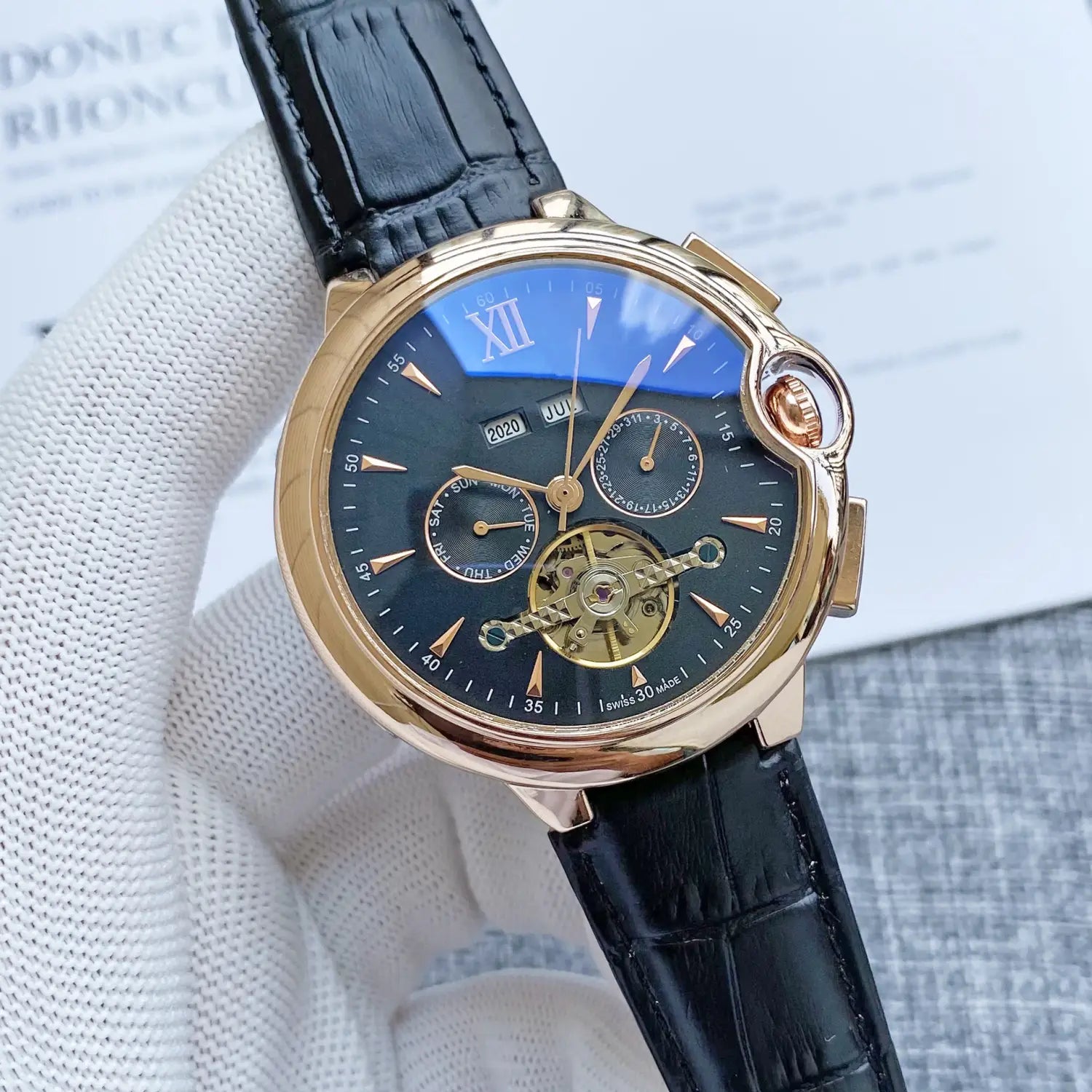 Men’s Business Big Flywheel Automatic Mechanical Watch