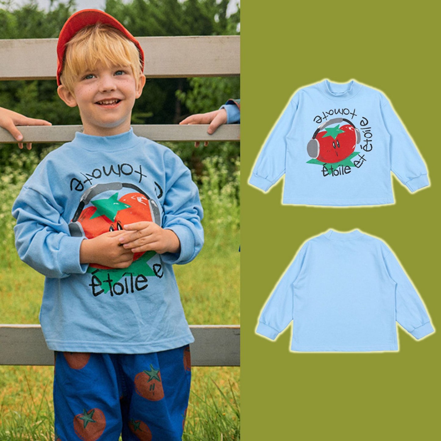 Children's Casual Loose Cartoon English Long Sleeve