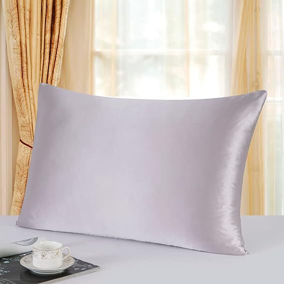 Home Fashion Solid Color Silk Pillowcase
