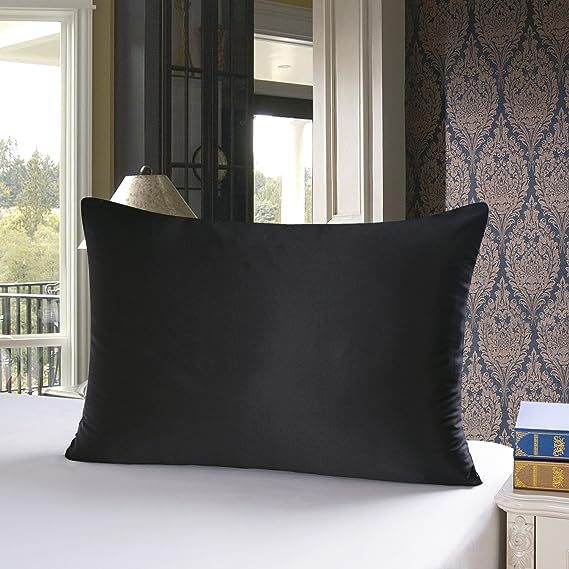 Home Fashion Solid Color Silk Pillowcase